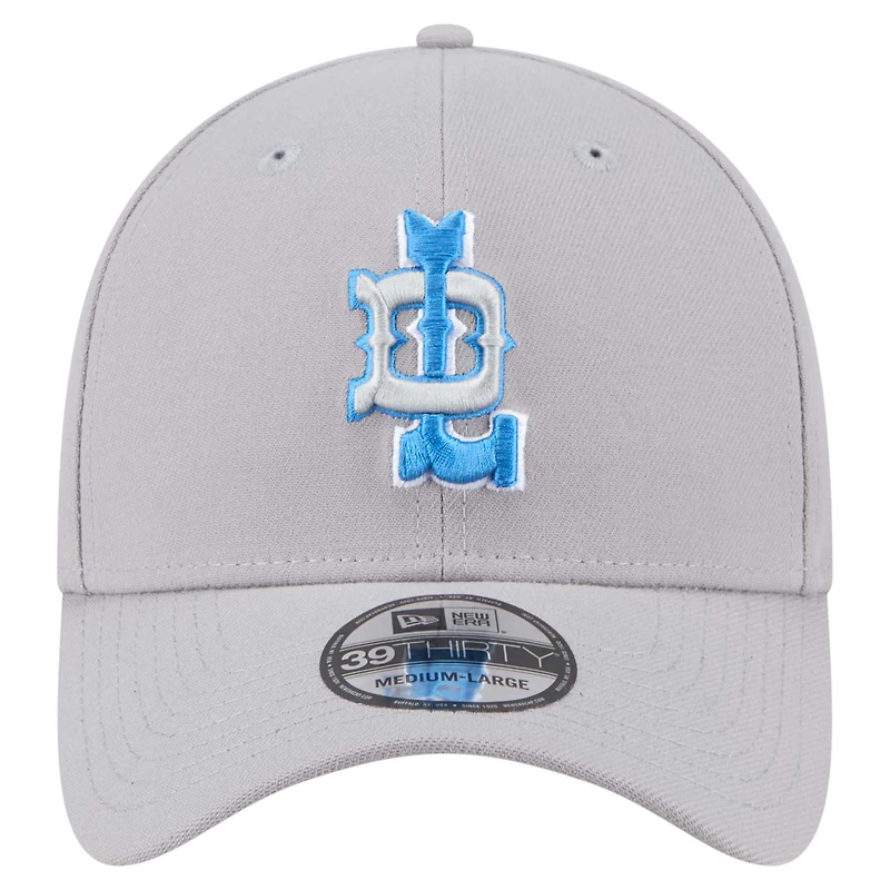 Men's New Era Silver Detroit Lions City Originals 39THIRTY Flex Hat