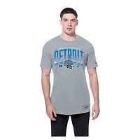 Men's New Era Silver Detroit Lions Combine Authentic Helmet T-Shirt
