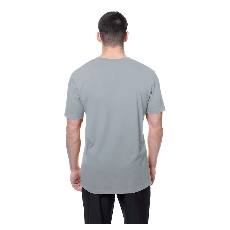 T-shirt argent New Era pour homme avec logo authentique des Detroit Lions