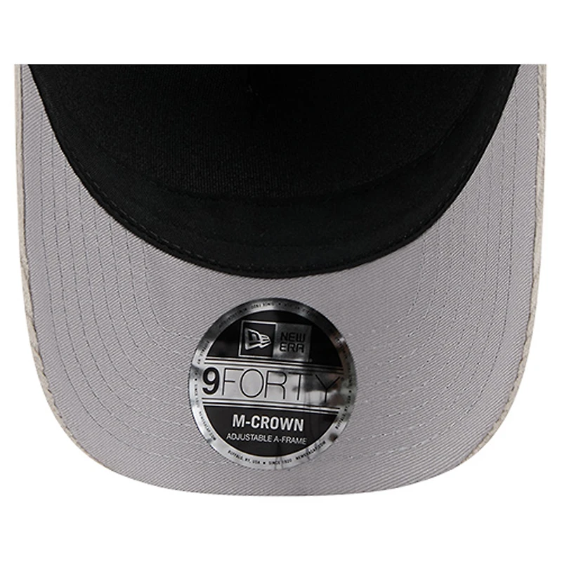 Casquette ajustable en velours côtelé 9FORTY A-Frame argentée des Lions de Detroit de New Era pour homme