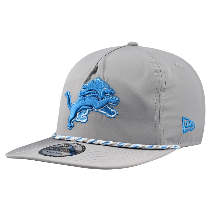 Men's New Era Silver Detroit Lions Rope 19TWENTY Hat