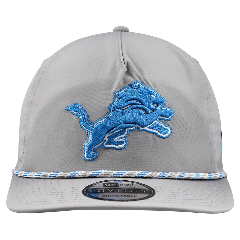 Men's New Era Silver Detroit Lions Rope 19TWENTY Hat