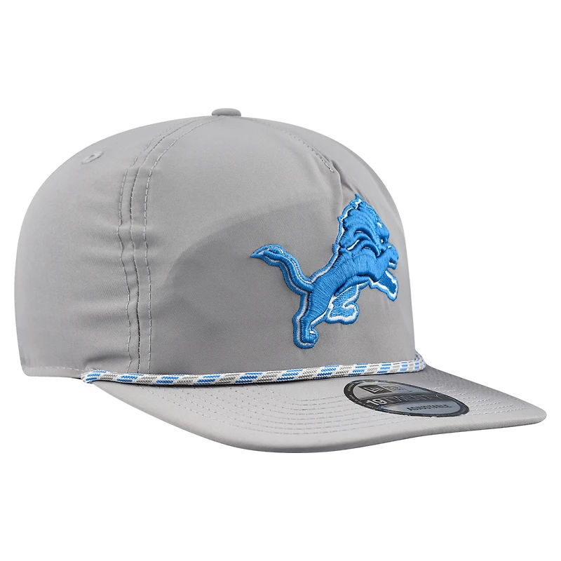 Men's New Era Silver Detroit Lions Rope 19TWENTY Hat
