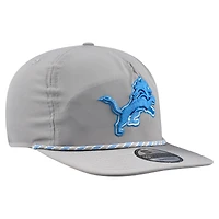 Men's New Era Silver Detroit Lions Rope 19TWENTY Hat