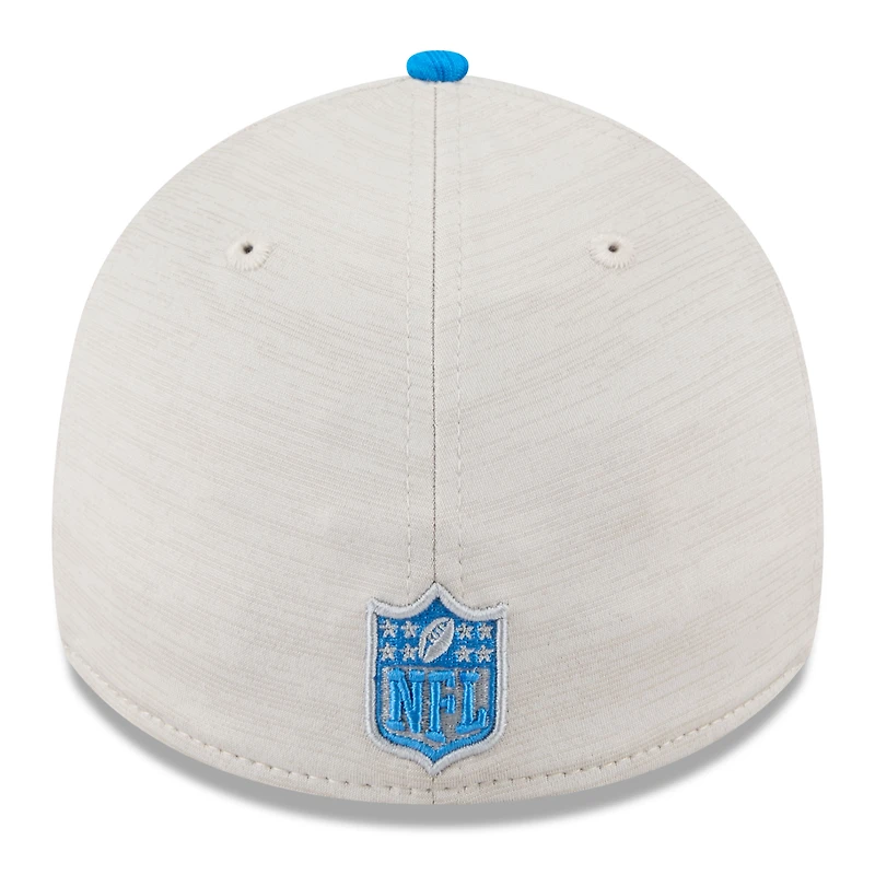Casquette flexible New Era Stone/Blue Detroit Lions 2024 Sideline Historic 39THIRTY pour hommes