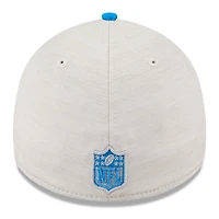 Casquette flexible New Era Stone/Blue Detroit Lions 2024 Sideline Historic 39THIRTY pour hommes