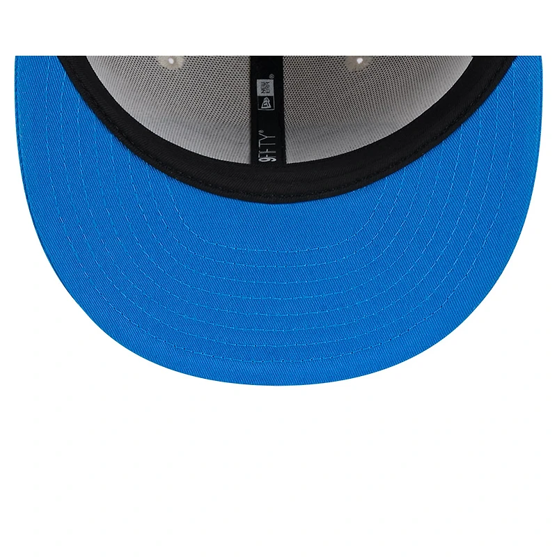 Casquette Snapback 9FIFTY historique Detroit Lions 2024 Sideline New Era pierre/bleu pour homme