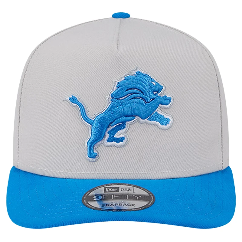 Men's New Era Stone Detroit Lions Decent 9FIFTY A-Frame Snapback Hat