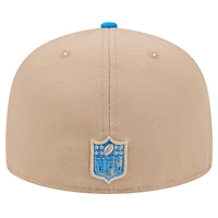 Men's New Era Tan Detroit Lions  Logo Main 59FIFTY Fitted Hat