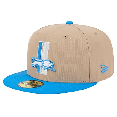 Casquette ajustée 59FIFTY Detroit Lions Throwback Logo Main de New Era pour homme