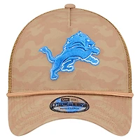 Men's New Era  Tan Detroit Lions Wheat Camo 9FORTY Adjustable Hat