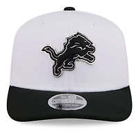 Casquette ajustable New Era blanche et noire Detroit Lions 2026 NFL Draft 9SEVENTY pour homme