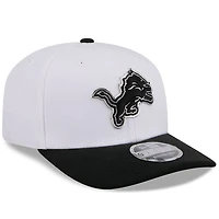 Casquette ajustable New Era blanche et noire Detroit Lions 2026 NFL Draft 9SEVENTY pour homme
