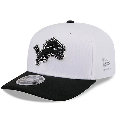 Men's New Era White/Black Detroit Lions 2026 NFL Draft 9SEVENTY Adjustable Hat