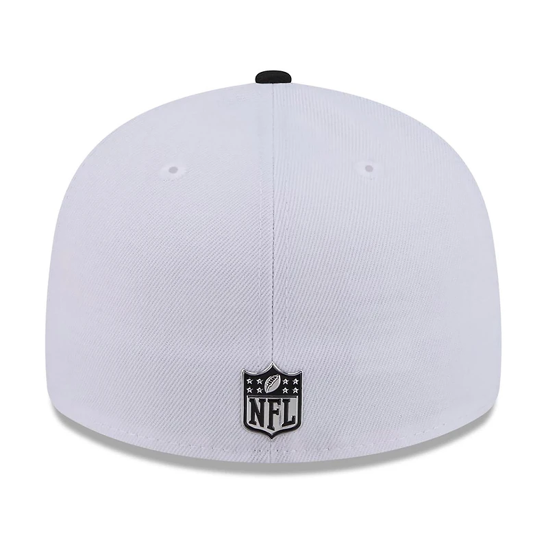 Men's New Era  White/Black Detroit Lions 2026 NFL Draft Pre-Curved 59FIFTY Fitted Hat