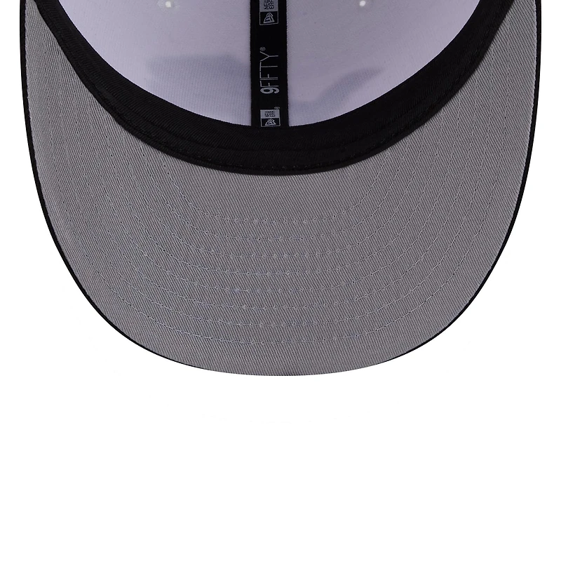 Men's New Era White/Black Detroit Lions 2026 NFL Draft Pre-Curved 9FIFTY Snapback Hat