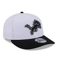 Men's New Era  White/Black Detroit Lions 2026 NFL Draft Pre-Curved 9FIFTY Snapback Hat