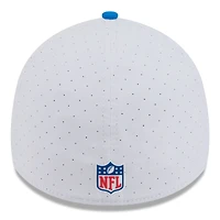 Men's New Era  White/Blue Detroit Lions 2025 NFL Training Camp 39THIRTY Flex Hat