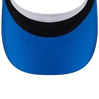 Visière ajustable New Era blanche/bleue pour homme, camp d'entraînement NFL 2025 des Lions de Detroit