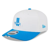 Men's New Era  White/Blue Detroit Lions 2025 NFL Training Camp Throwback Logo 9SEVENTY Adjustable Hat
