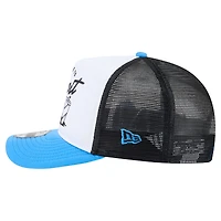 Men's New Era White/Blue Detroit Lions Foodie 9FIFTY A-Frame Trucker Snapback Hat