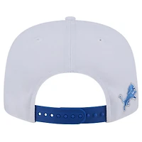Men's New Era White/Blue Detroit Lions Sparky 9FIFTY Snapback Hat