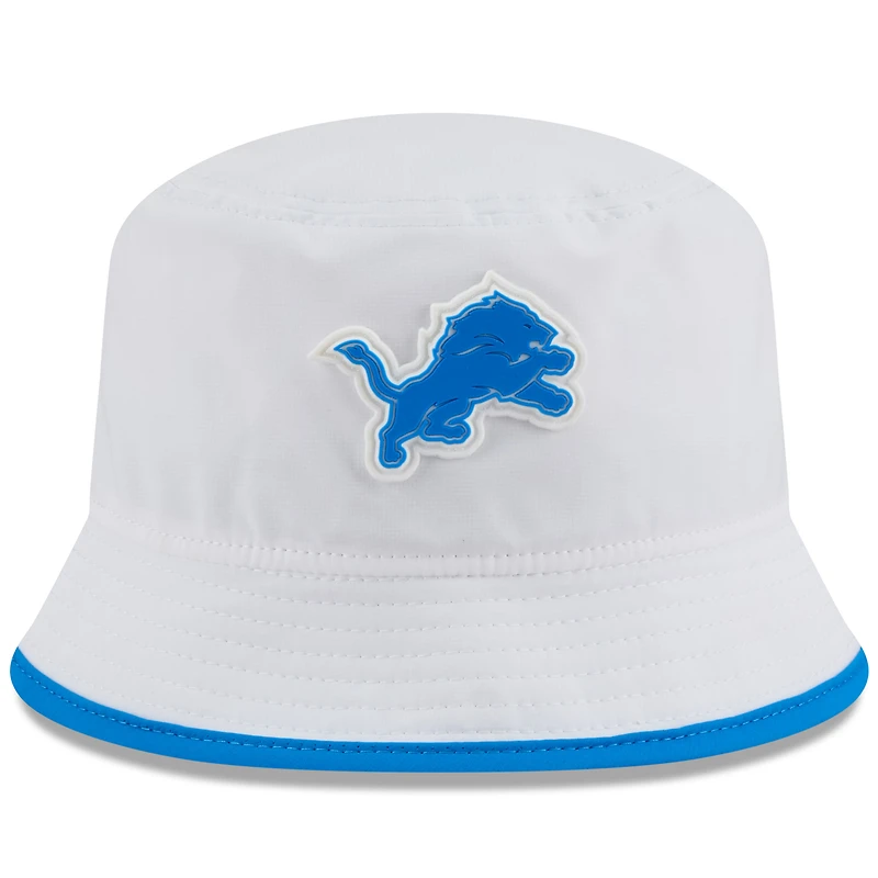 Men's New Era  White Detroit Lions 2025 NFL Training Camp Stretch Bucket Hat