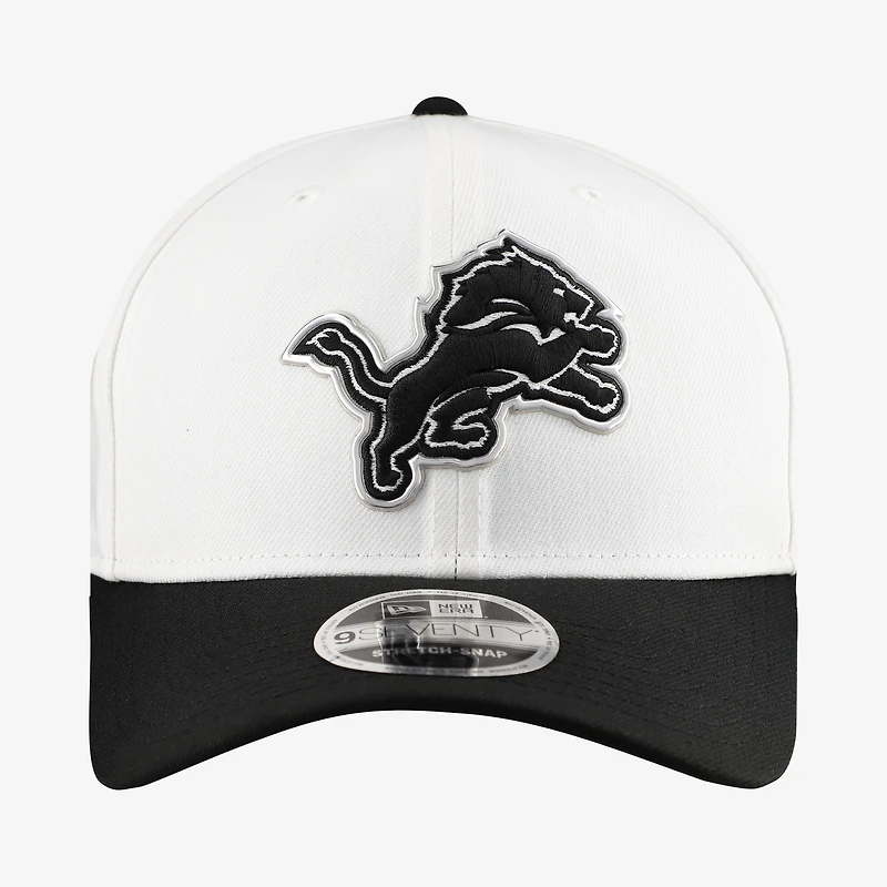 Casquette ajustable New Era blanche Detroit Lions 2026 NFL Draft 9SEVENTY COOLERA pour homme