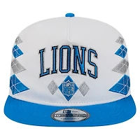 Men's New Era  White Detroit Lions Argyle 19TWENTY Adjustable Hat