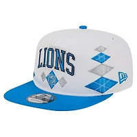 Men's New Era  White Detroit Lions Argyle 19TWENTY Adjustable Hat