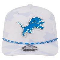 Casquette ajustable New Era Detroit Lions Camo Rope 9SEVENTY blanche pour homme
