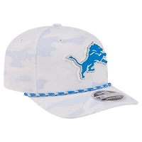 Men's New Era  White Detroit Lions Camo Rope 9SEVENTY Adjustable Hat