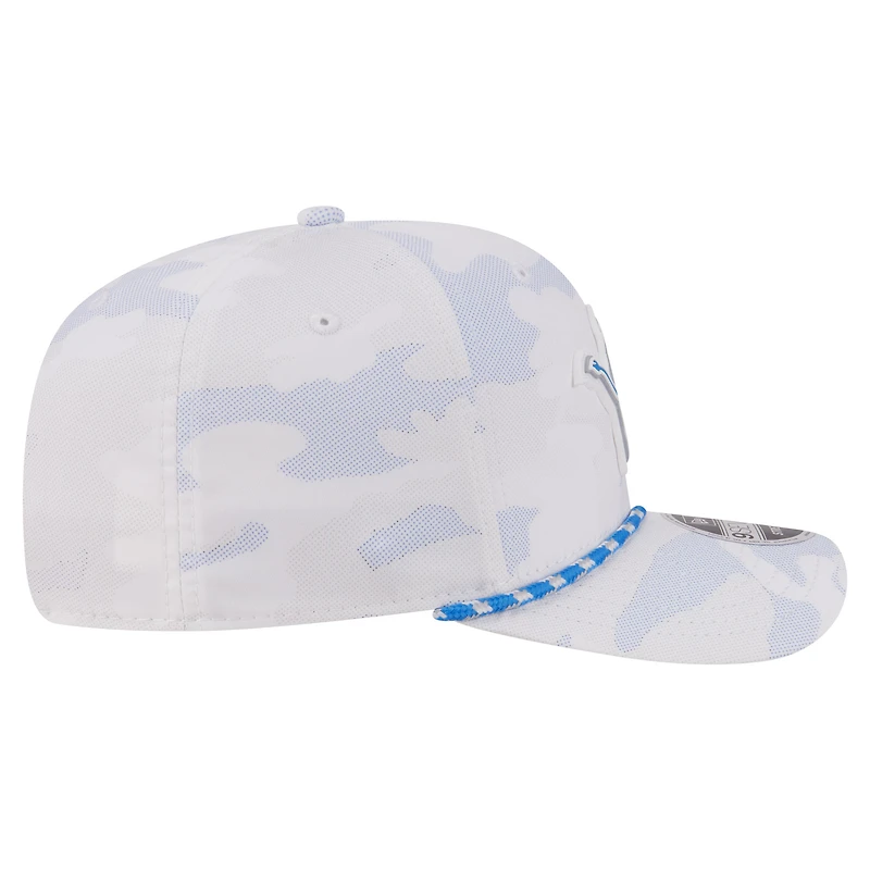Casquette ajustable New Era Detroit Lions Camo Rope 9SEVENTY blanche pour homme