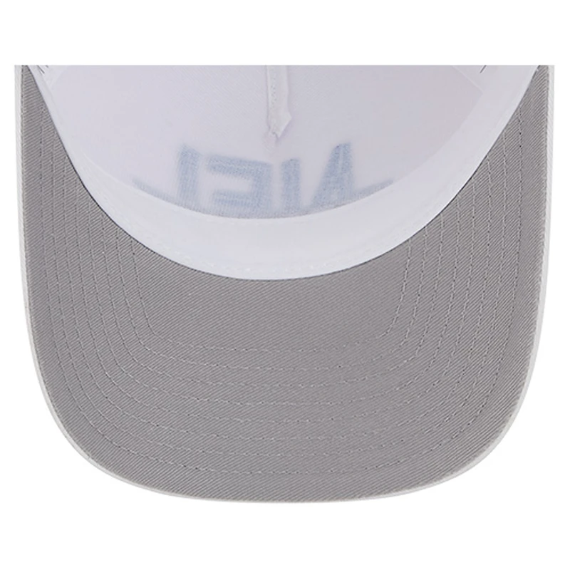 Men's New Era White Detroit Lions NFL 9FORTY A-Frame M-Crown Adjustable Trucker Hat