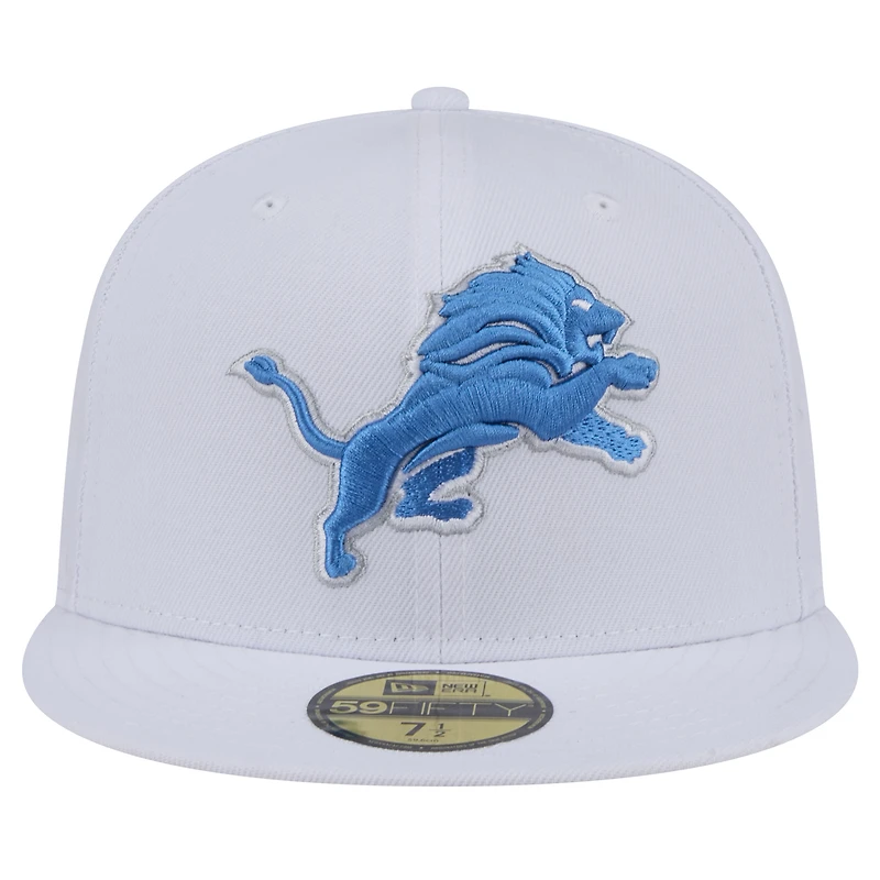 Men's New Era  White Detroit Lions Omaha 59FIFTY Fitted Hat