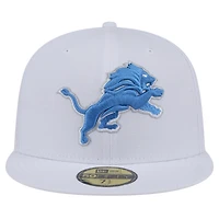 Men's New Era  White Detroit Lions Omaha 59FIFTY Fitted Hat