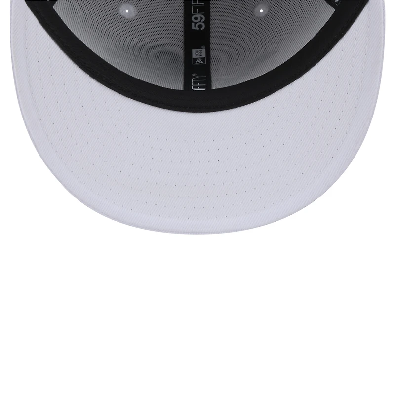 Casquette ajustée Omaha 59FIFTY des Detroit Lions New Era pour hommes, blanche