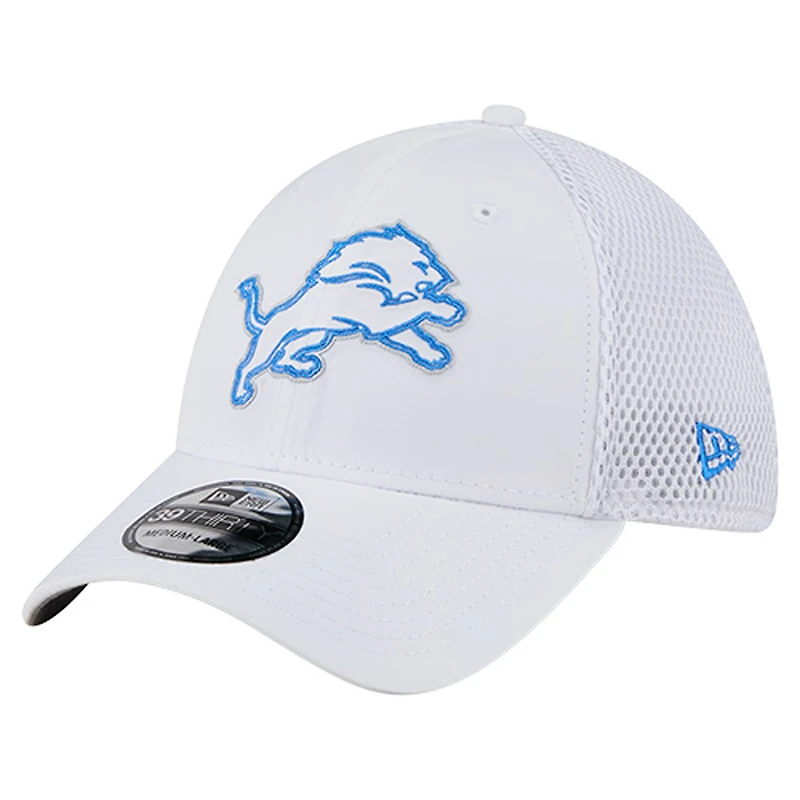 Casquette 39THIRTY Flex blanche des Detroit Lions pour homme de New Era