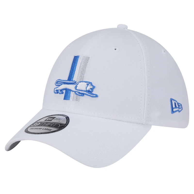 Casquette 39THIRTY Flex blanche Detroit Lions de New Era pour homme