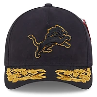 Men's New Era x Alpha Industries  Black Detroit Lions A-Frame 9FORTY Adjustable Hat