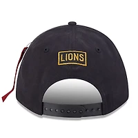 Men's New Era x Alpha Industries  Black Detroit Lions A-Frame 9FORTY Adjustable Hat
