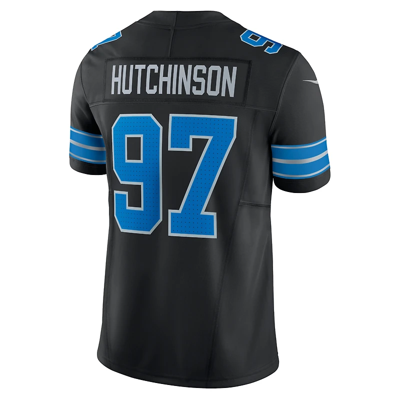 Maillot Nike Aidan Hutchinson pour homme, édition limitée, noir, Detroit Lions, 2e remplaçant Vapor F.U.S.E.