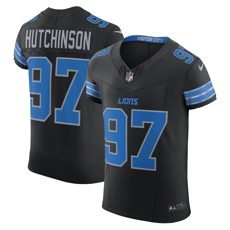 Maillot Nike Aidan Hutchinson bleu pour homme des Detroit Lions Vapor F.U.S.E. Elite