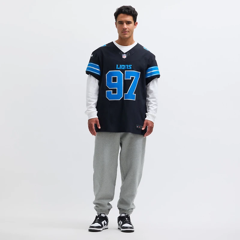 Maillot Nike Alternate Vapor F.U.S.E. Elite noir pour homme des Detroit Lions Aidan Hutchinson