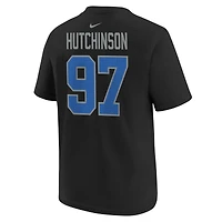 T-shirt Nike Aidan Hutchinson pour homme avec nom et numéro de joueur des Lions Detroit noir