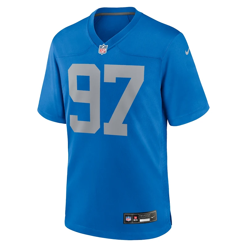 Men's Nike Aidan Hutchinson  Blue Detroit Lions Alternate Game Jersey