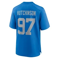 Men's Nike Aidan Hutchinson  Blue Detroit Lions Alternate Game Jersey