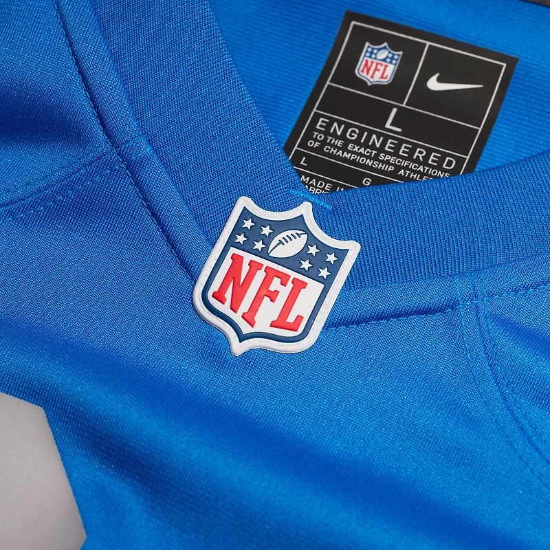 Maillot de match alternatif Nike Aidan Hutchinson pour hommes des Detroit Lions, bleu
