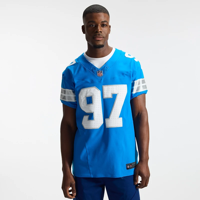 Maillot Nike Alternate Vapor F.U.S.E. Elite bleu pour homme des Detroit Lions Aidan Hutchinson