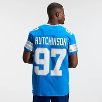 Men's Nike Aidan Hutchinson Blue Detroit Lions Alternate Vapor F.U.S.E. Elite Jersey